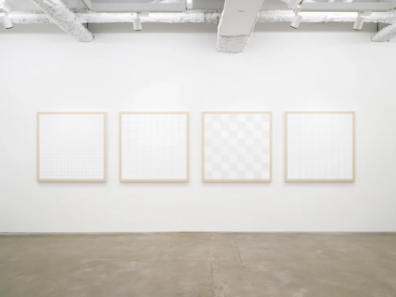 Installation shot from David Diao, Li Yuan-Chia, Chen Shiau-Peng, @ Each Modern