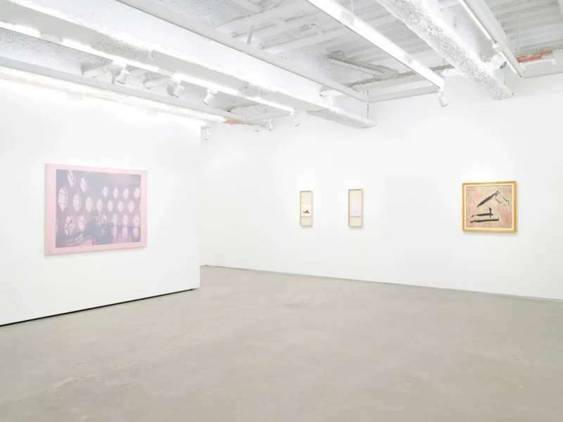 Installation shot from David Diao, Li Yuan-Chia, Chen Shiau-Peng, @ Each Modern
