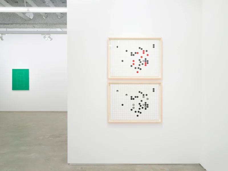 Installation shot from David Diao, Li Yuan-Chia, Chen Shiau-Peng, @ Each Modern