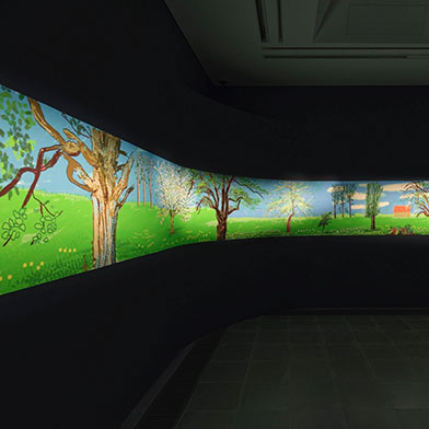 Image from David Hockney: A Year in Normandie and Some Other Thoughts about Painting, at Serpentine North Gallery