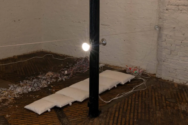 Installation shot from Jason Dodge, @ Sylvia Kouvali