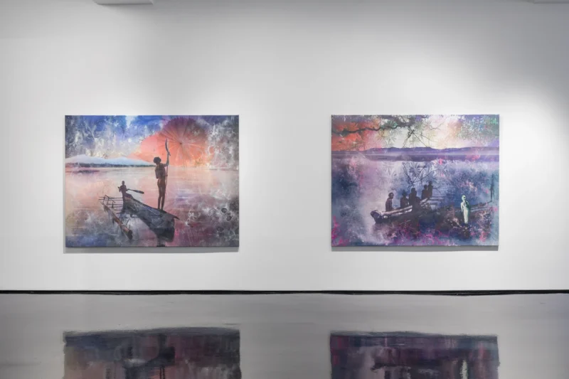 Installation shot from Danie Mellor: Awake (in the Dream), @ Tolarno Galleries