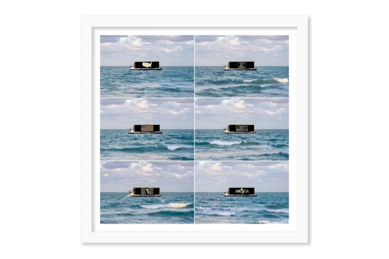 Alfredo Jaar, A Logo for America (Miami Beach), 2018