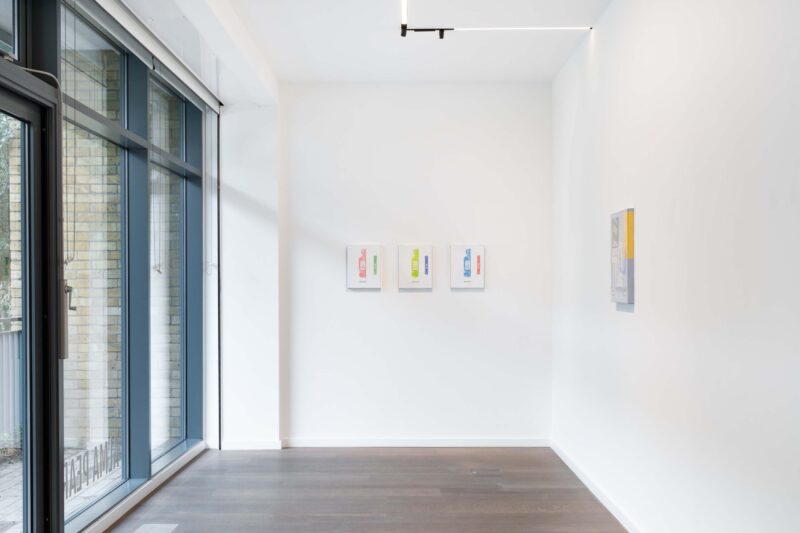 Installation shot from Lyndon Barrois Jr.: Desert of Promise, @ Alma Pearl