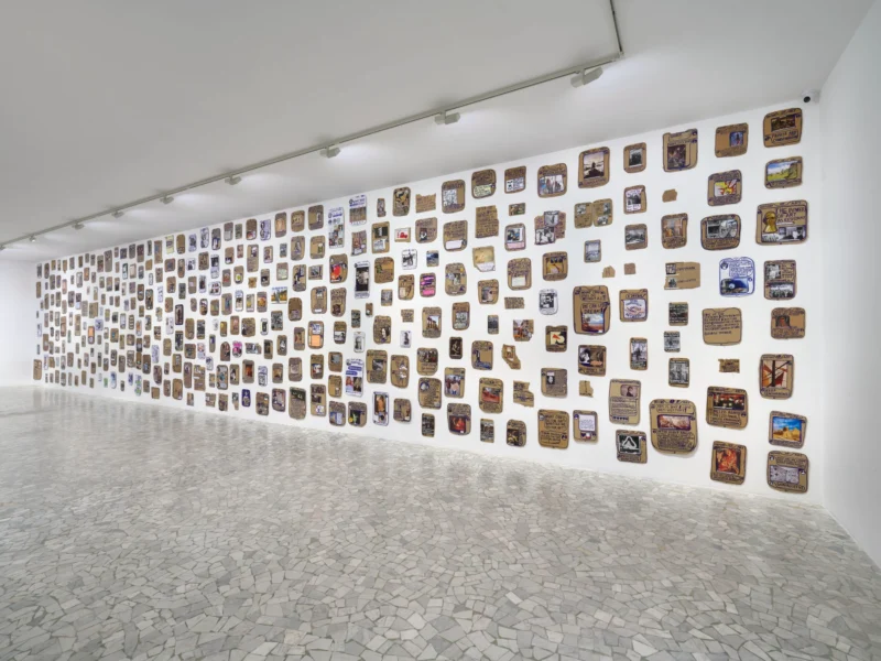 Installation shot from Thomas Hirschhorn: EX-VOTO-TOMBOLA, @ Alfonso Artiaco