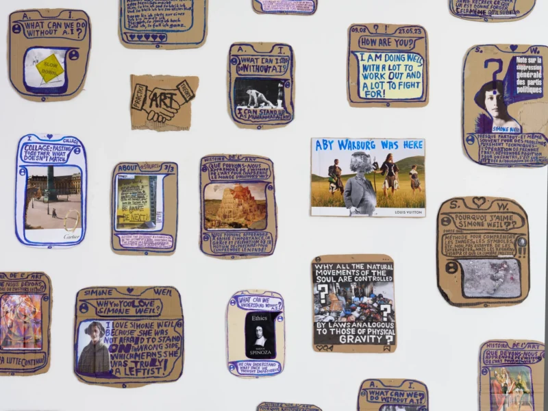 Installation shot from Thomas Hirschhorn: EX-VOTO-TOMBOLA, @ Alfonso Artiaco