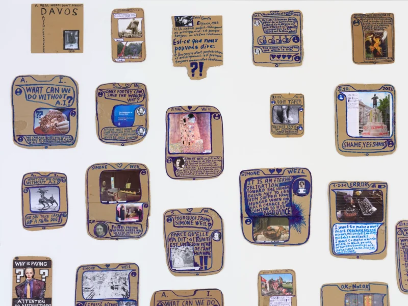 Installation shot from Thomas Hirschhorn: EX-VOTO-TOMBOLA, @ Alfonso Artiaco