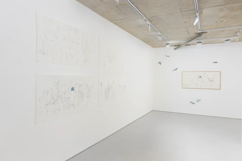 Installation shot from Ruth Beraha: One day, out of the blue, I fell in love with you, @ Alice Amati