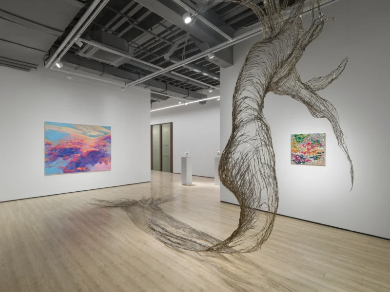 Installation shot from Tia-Thuy Nguyen: Fields of Resonance, @ Almine Rech