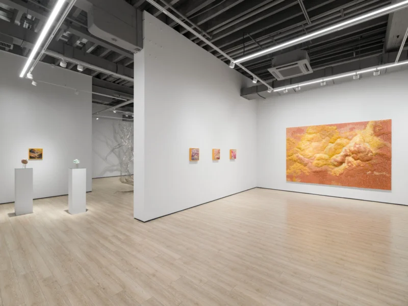 Installation shot from Tia-Thuy Nguyen: Fields of Resonance, @ Almine Rech