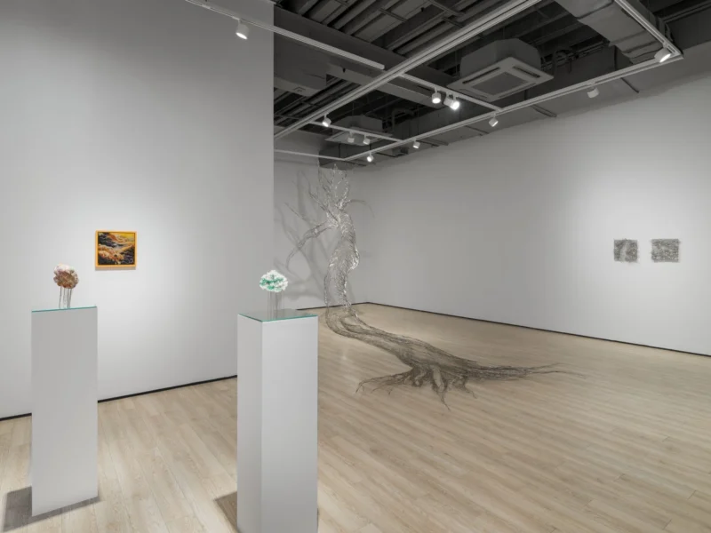Installation shot from Tia-Thuy Nguyen: Fields of Resonance, @ Almine Rech