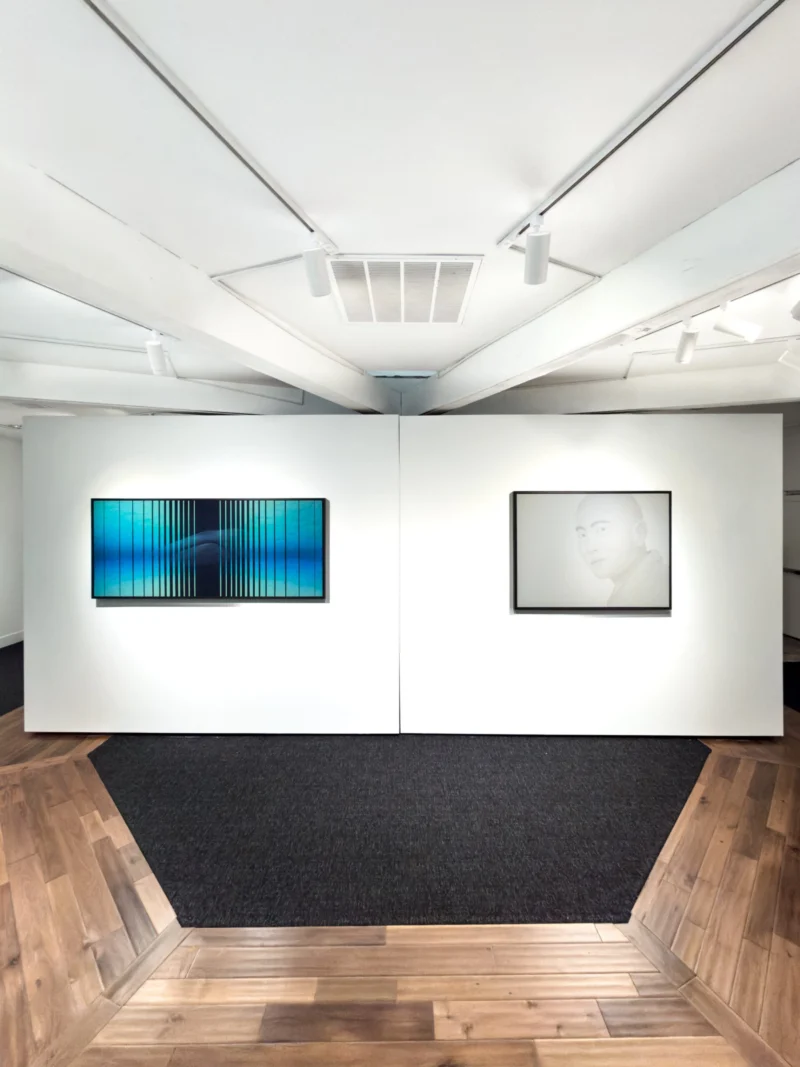 Installation shot from Bryan Ida: Portrait Remix, @ Bluerider ART