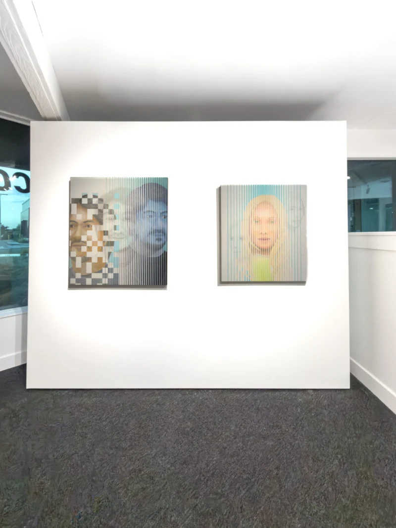 Installation shot from Bryan Ida: Portrait Remix, @ Bluerider ART