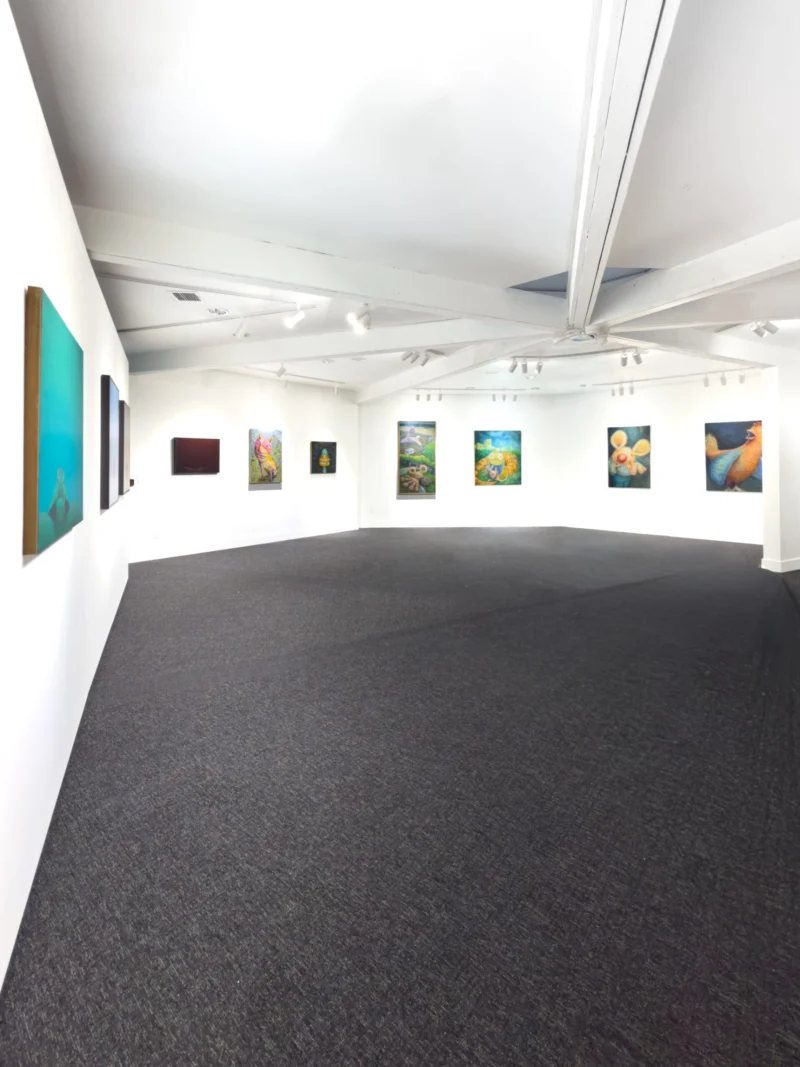 Installation shot from Bryan Ida: Portrait Remix, @ Bluerider ART
