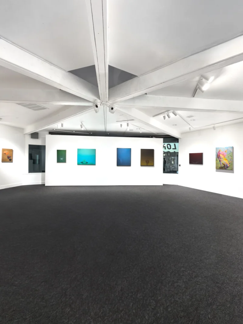 Installation shot from Bryan Ida: Portrait Remix, @ Bluerider ART