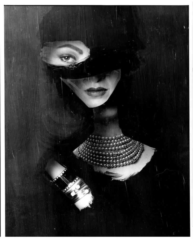 David Seidner, [Fragments of woman's face with accessories], 1986