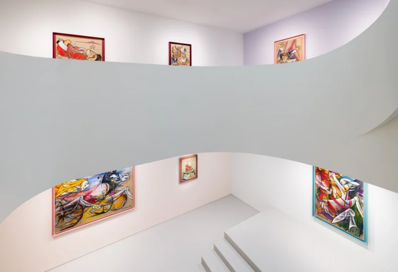 Installation shot from Simon Fujiwara: Who Lived Happily Ever After?, @ Esther Schipper