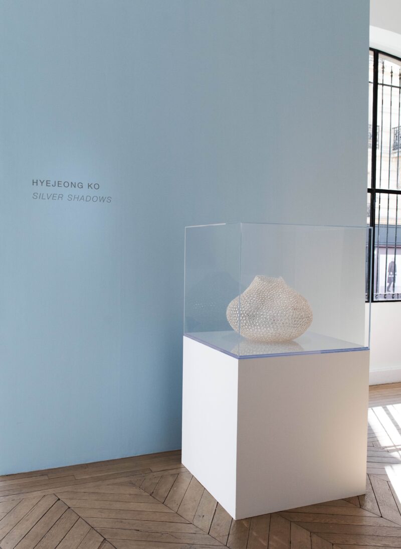 Installation shot from Hyejeong Ko: Silver Shadows, @ Galerie Maria Wettergren