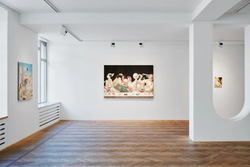 Installation shot from Xiao Guo Hui: This Side of the Mountain, the Other Side of the Water, @ Galerie Fabian Lang
