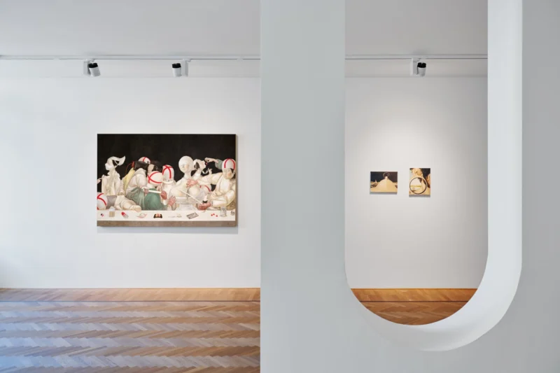 Installation shot from Xiao Guo Hui: This Side of the Mountain, the Other Side of the Water, @ Galerie Fabian Lang