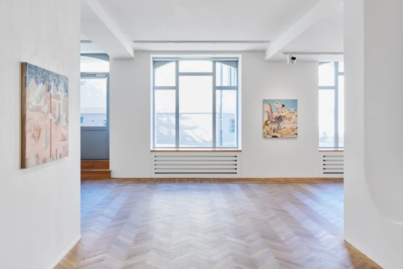 Installation shot from Xiao Guo Hui: This Side of the Mountain, the Other Side of the Water, @ Galerie Fabian Lang