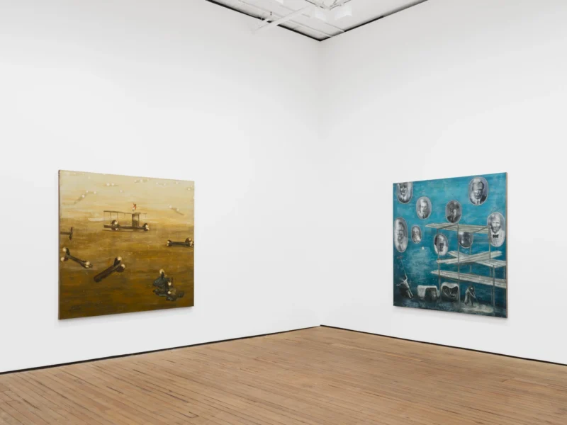 Installation shot from Matthias Franz: die dünne Haut der Zivilisation, @ GRIMM