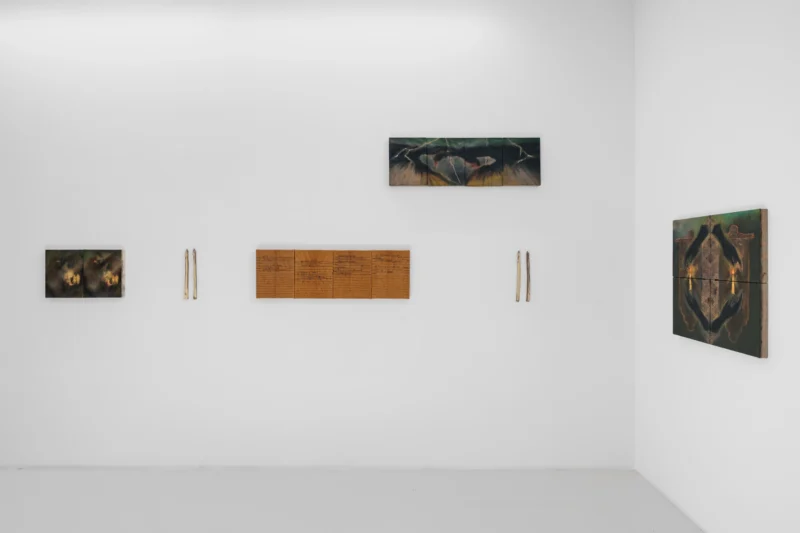 Installation shot from Focus On: Franco Andrés: Madly meeting logically in this hour., @ Galerie Kandlhofer