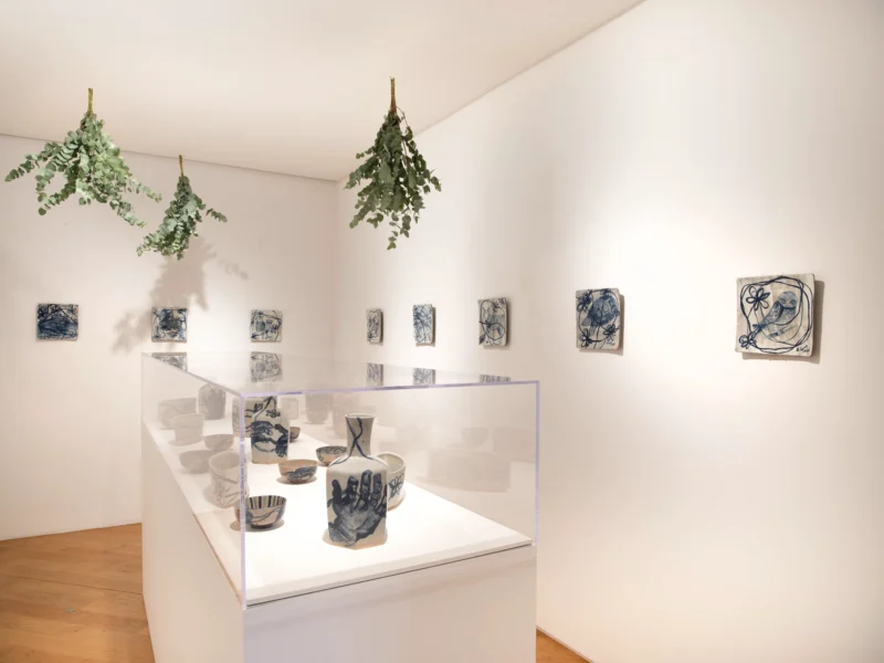 Installation shot from Barthélémy Toguo: The Nomadic Studio, @ Galerie Lelong
