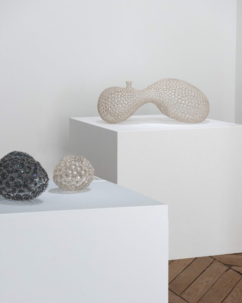 Installation shot from Hyejeong Ko: Silver Shadows, @ Galerie Maria Wettergren