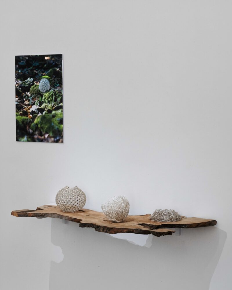 Installation shot from Hyejeong Ko: Silver Shadows, @ Galerie Maria Wettergren