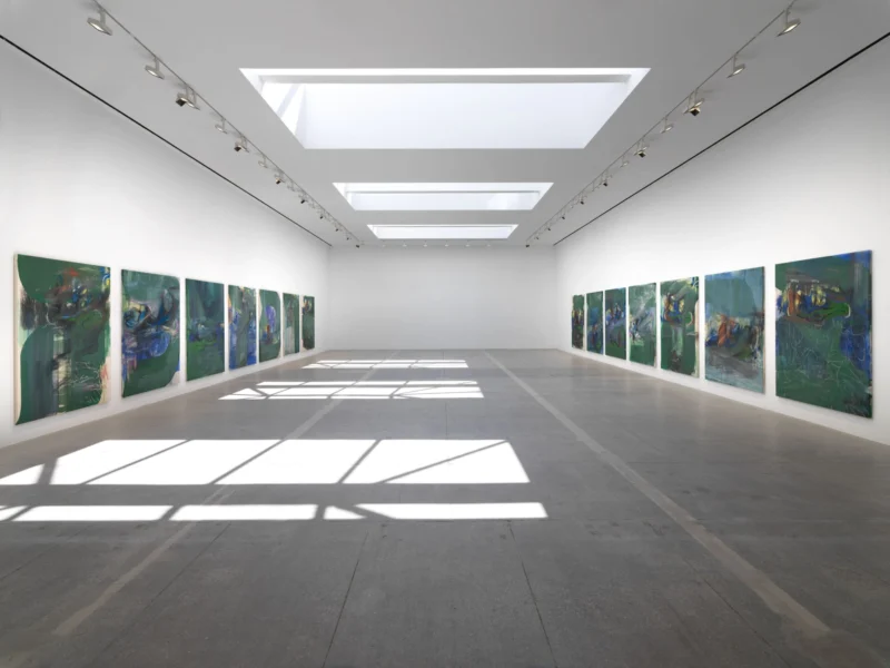 Installation shot from Rita Ackermann. The Chemical Alphabet, @ Hauser & Wirth