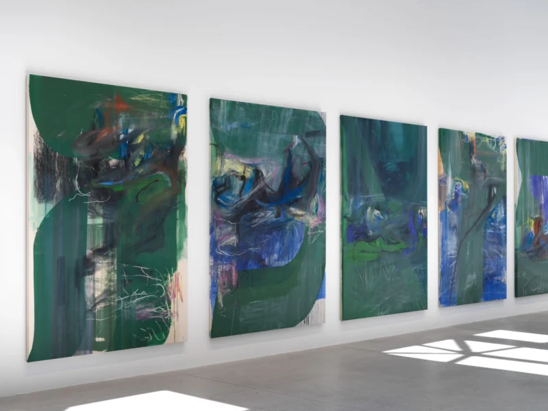 Installation shot from Rita Ackermann. The Chemical Alphabet, @ Hauser & Wirth