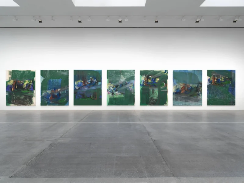 Installation shot from Rita Ackermann. The Chemical Alphabet, @ Hauser & Wirth
