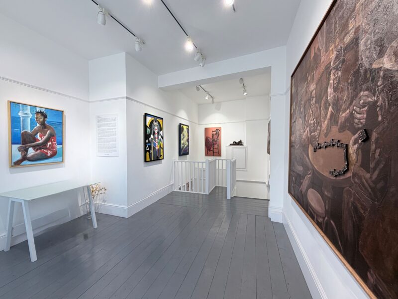 Installation shot from One Love: Paintings and Sculptures by Errol Lloyd, @ Felix & Spear