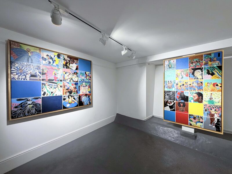 Installation shot from One Love: Paintings and Sculptures by Errol Lloyd, @ Felix & Spear