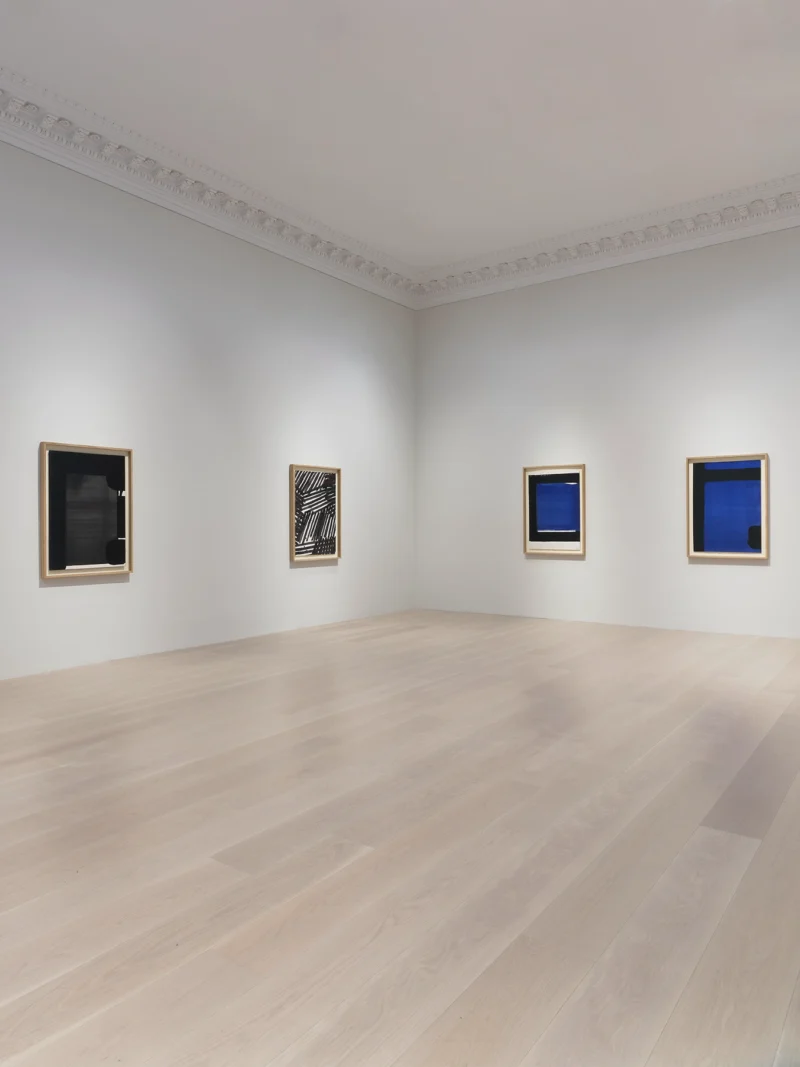 Installation shot from Pierre Soulages: Paintings on Paper, @ Lévy Gorvy Dayan