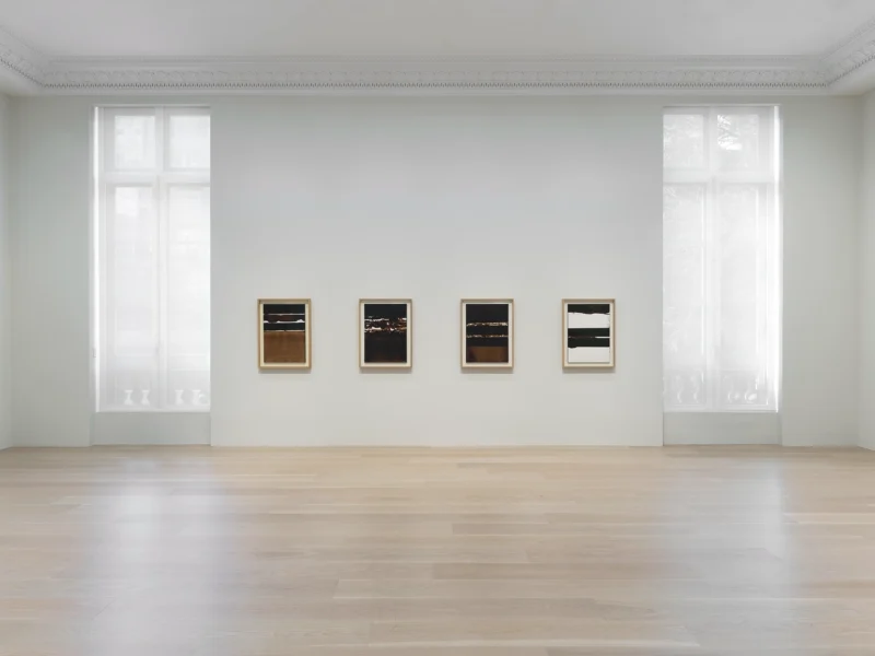 Installation shot from Pierre Soulages: Paintings on Paper, @ Lévy Gorvy Dayan