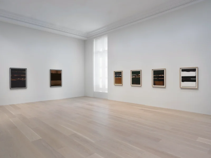 Installation shot from Pierre Soulages: Paintings on Paper, @ Lévy Gorvy Dayan