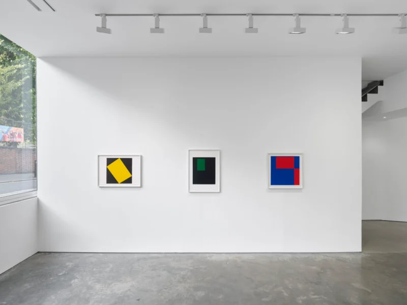 Installation shot from Carmen Herrera: Pulse, Pause, Repeat, @ Lisson Gallery