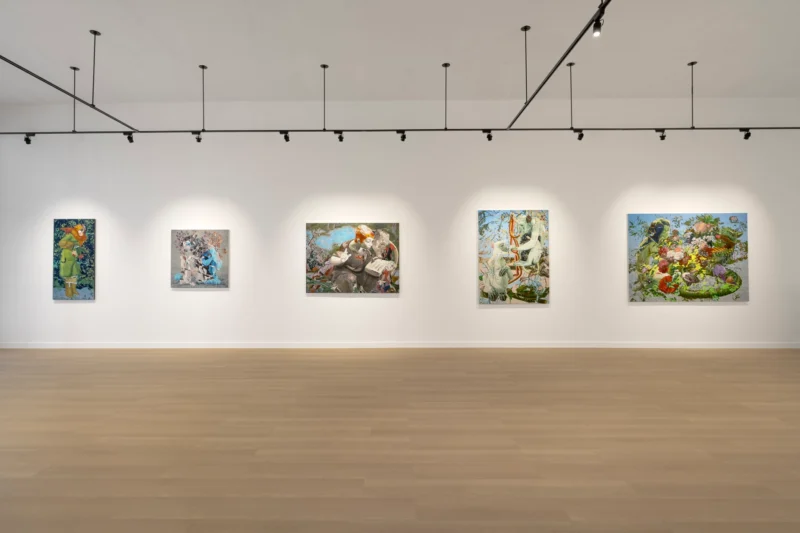 Installation shot from Rafael Megall: Idols In Bloom, @ Mek Contemporary
