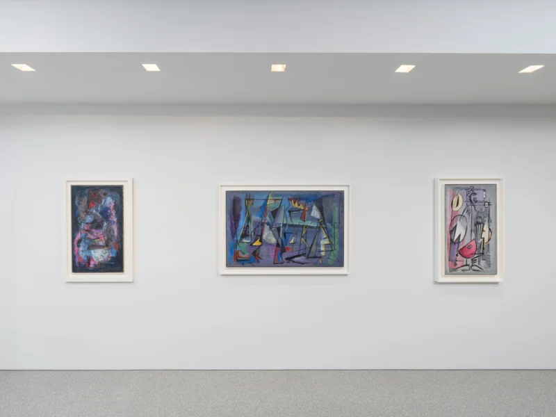 Installation shot from Norman Lewis: Jumping Jive, @ Michael Rosenfeld Gallery