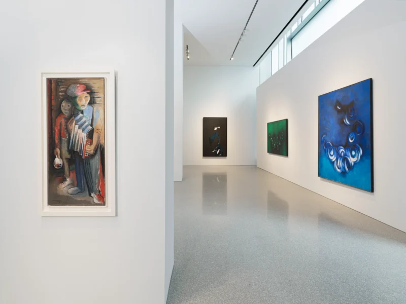 Installation shot from Norman Lewis: Jumping Jive, @ Michael Rosenfeld Gallery