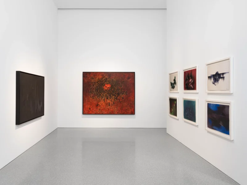 Installation shot from Norman Lewis: Jumping Jive, @ Michael Rosenfeld Gallery