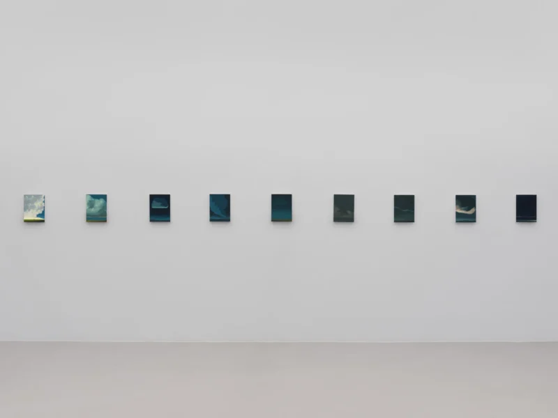 Installation shot from Na Kim: Blue, @ Nicola Vassell Gallery