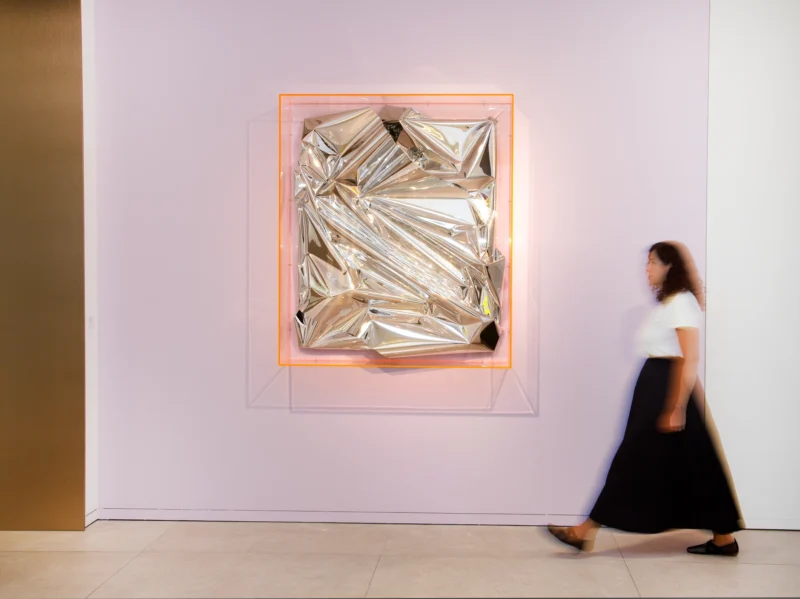 Installation shot from Anselm Reyle: Tequila Sunrise, @ Opera Gallery