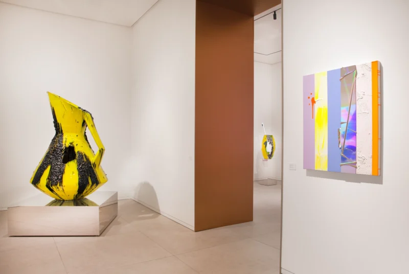Installation shot from Anselm Reyle: Tequila Sunrise, @ Opera Gallery