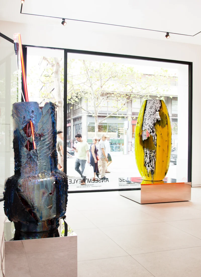 Installation shot from Anselm Reyle: Tequila Sunrise, @ Opera Gallery