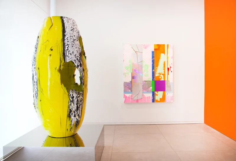Installation shot from Anselm Reyle: Tequila Sunrise, @ Opera Gallery