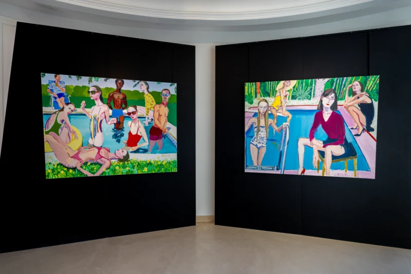 Installation shot from Xevi Solà: Thoughts of a Bigger Splash, @ Opera Gallery