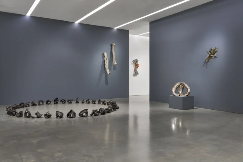 Installation shot from Lynda Benglis: KNOTTING, TYING, FOLDING, @ Pace